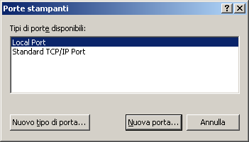 Installazione del monitor LPR (Line Printer Remote) Windows 2000/XP Accedere al sistema tramite un account con privilegio di amministratore. Aprire la cartella Stampanti.