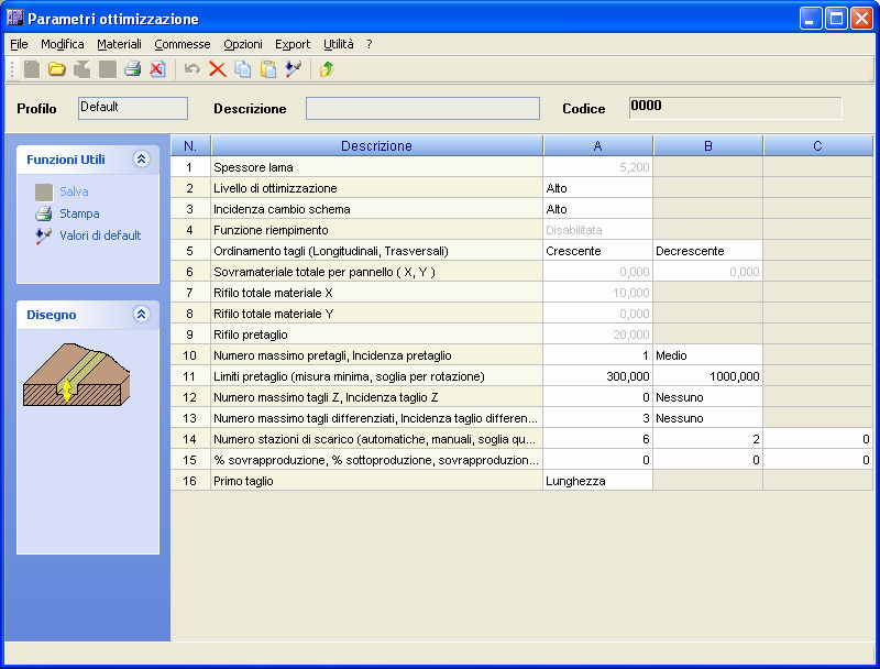 messaggio di conferma che permette la continuazione o l interruzione dell operazione confermando la rielaborazione viene visualizzata la pagina di configurazione ottimizzazione, in modo tale che l