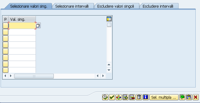 Fig. 5.5 Monitor: criteri di selezione. Dopo aver effettuato la scelta dello stato da selezionare, cliccare sul pulsante per la validazione.