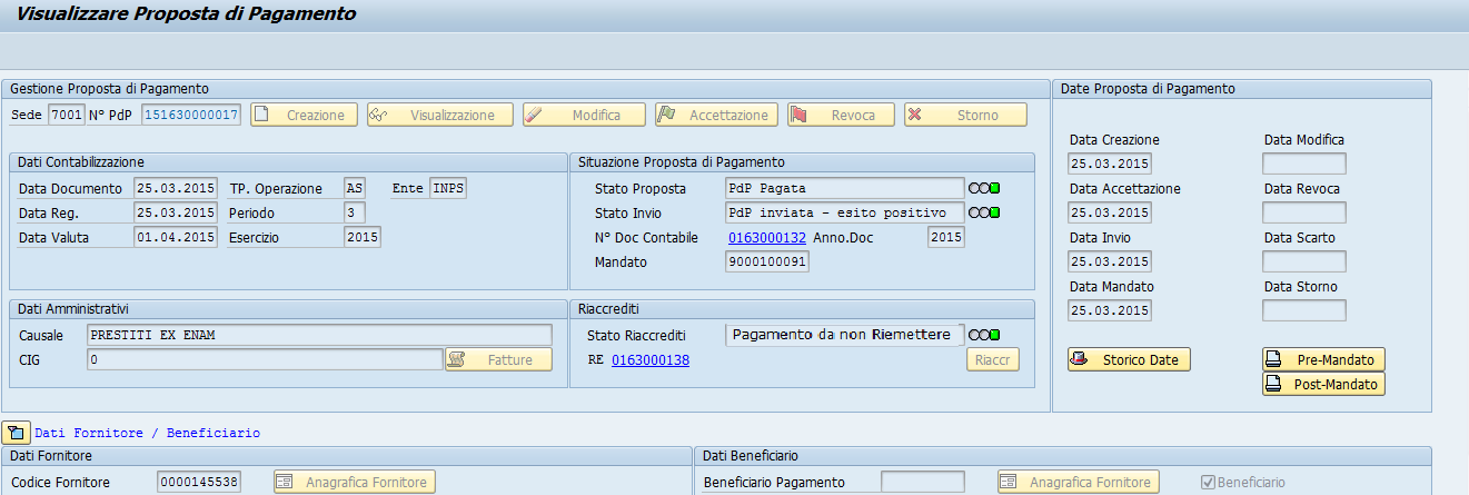 - Inserire manualmente l impegno oppure cliccare sul ; compare una maschera contente più tab di selezione. - Inserire manualmente la posizione dell impegno.