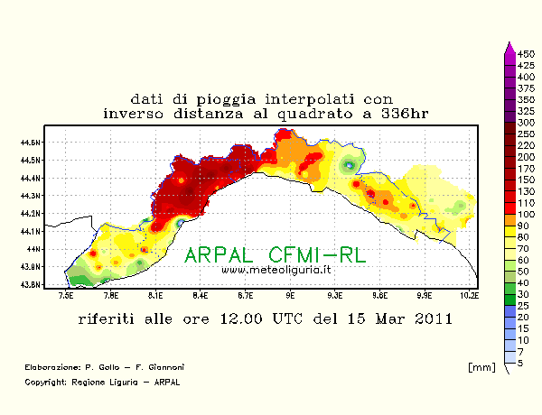 Il secondo peggioramento che ha interessato la Liguria tra il 15 e il 16 Marzo, invece è riconducibile all instaurarsi di una configurazione meteorologica favorevole a un intensa e prolungata