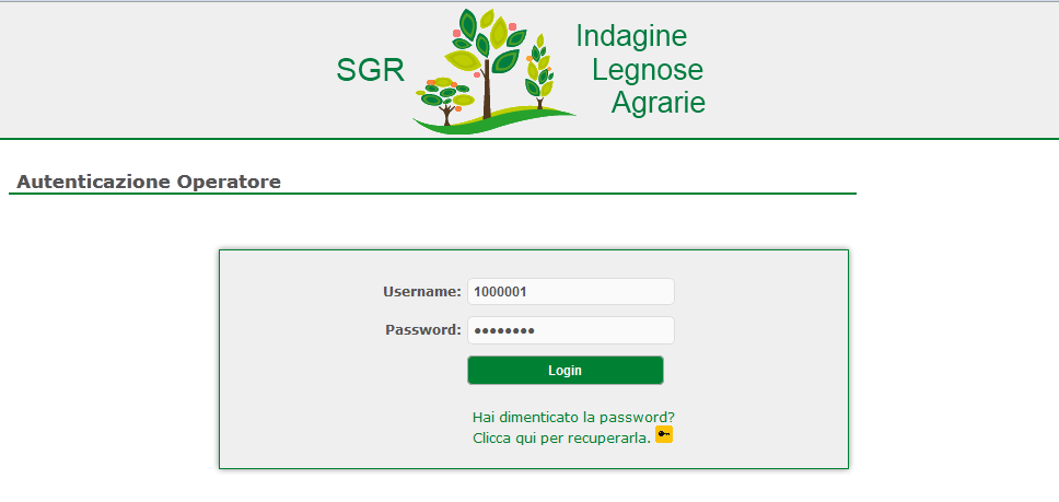 Sistema di autenticazione Per poter operare all interno del Sistema di Gestione della Rilevazione è necessario essere registrati all interno dell applicazione.