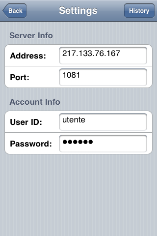 Step 6: Cliccare su System setting per entrare nel menu di inserimento dati di Login.