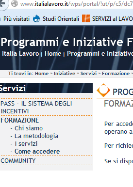 it/spazioformazione ), potete cliccare sul menu di sinistra alla voce Community