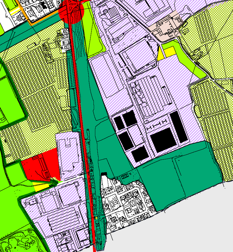 sistema di verdi urbani a ambito produttivo Zona già oggetto di