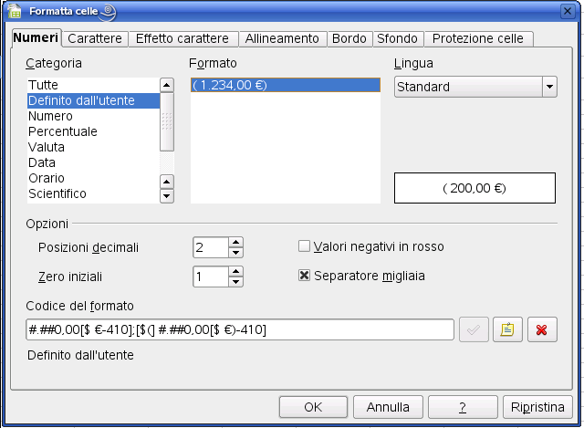 10 AM4 Foglio elettronico livello avanzato Riferimento al Sample Test AM4.1 Domanda n.2 Viene richiesto di creare un formato numerico personalizzato.