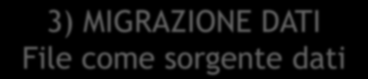 su di esso Occorre una sorgente dati più ampia La soluzione migliore per ottenerla è quella di convertire i dati della sorgente relazionale della piattaforma già esistente in un formato adatto alla