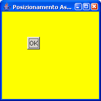 Posizionamento assoluto della finestra Si può disattivare il LayoutManager con p.setlayout(null); e impostare la posizione assoluta nel componente nella finestra.