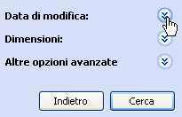 "Data di modifica" A questo punto puoi scegliere una opzione tra quelle proposte cliccando sul relativo pulsante,