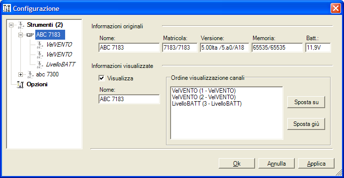 7.1. Personalizzazione della visualizzazione La visualizzazione può essere personalizzata nei seguenti modi: LSI LASTEM CommNet Manuale utente Visualizzare solo gli strumenti ed i canali (grandezze)