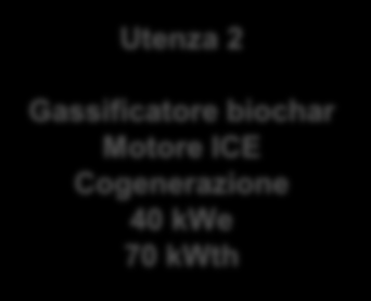 Esempio: filiera biochar/green coal Le Utenze distribuite Utenza 10 10 Unità e cadauna 400 kwe e 700 kwth totali Completamente indipendenti Potenzialità 320.