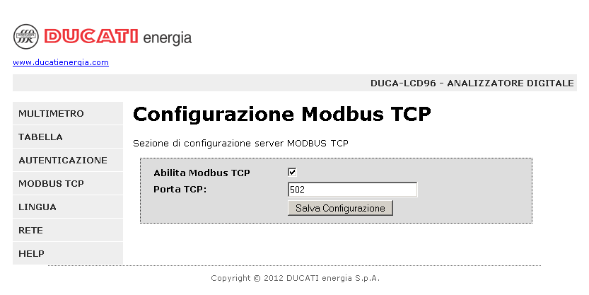 Successivamente all inserimento dei dati corretti per l accesso, validi per quella sessione aperta del Browser, sarà possibile modificare eventualmente Password e Nome utente ed accedere agli altri