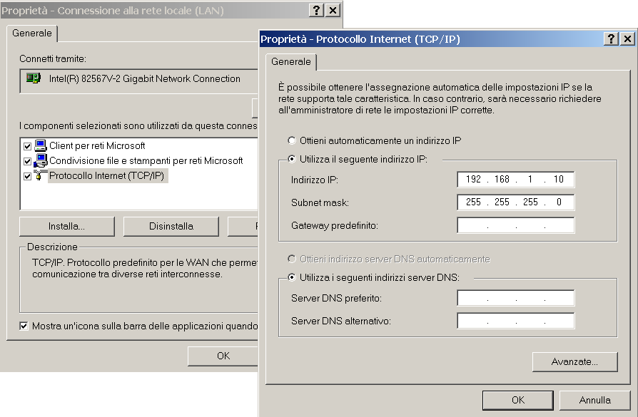 2.1 IMPOSTAZIONI DI DEFAULT Le impostazioni di default dello strumento sono le seguenti: DHCP = Disabilitato IP = 192.168.1.239 Host name = ANALYZER-001 2.