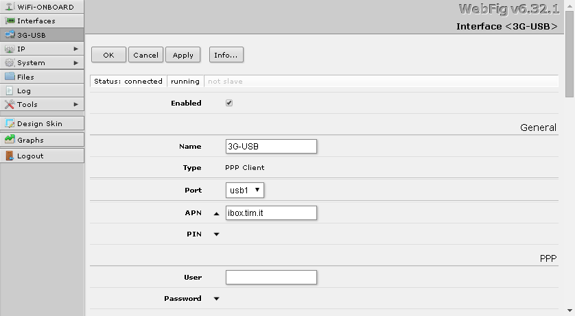 Scelta dell'operatore telefonico Collegarsi al router con Firefox Chrome Safari all'indirizzo 192.168.88.