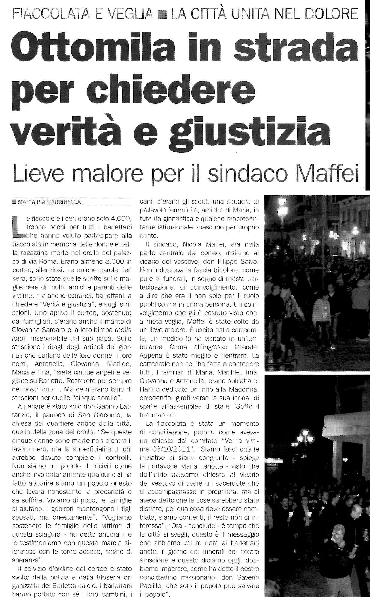 Rassegna Stampa del 12 Ottobre 2011 Da