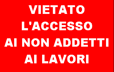 Allestimento ponteggio Caduta materiali Impianti elettrici sotto tensione Uscita autoveicoli Vietato l'accesso ai non addetti ai