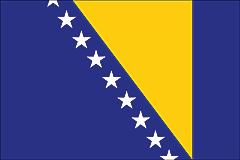 7. LA BOSNIA E ERZEGOVINA 7.1 La storia Figura 22: La bandiera della Bosnia e Erzegovina (http://www.33ff.com/flags/bandieremondo/bandiera_bosnia-erzegovina.html).