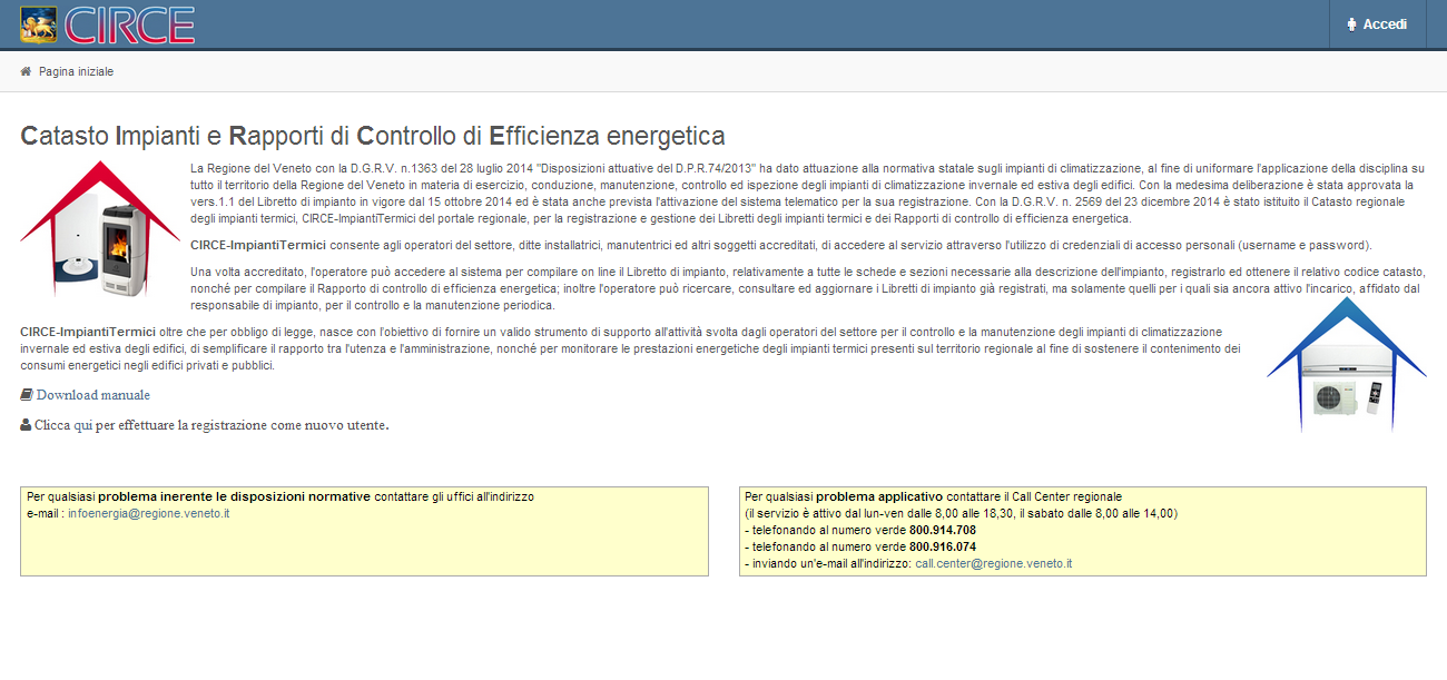 4 MANUALE DI RIFERIMENTO PER MANUTENTORI/INSTALLATORI Cliccando il link relativo all