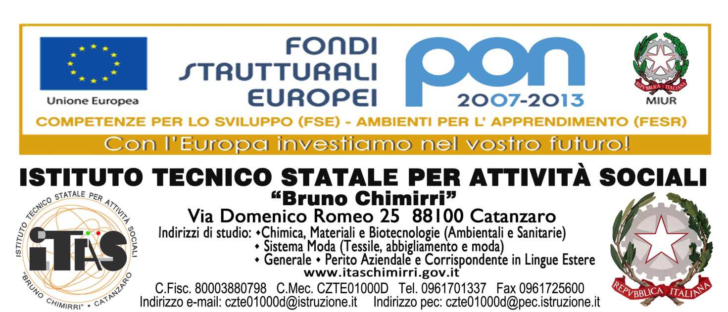 Prot. 5422/C12 Data 01/07/2014 All Albo d Istituto SEDE Al sito web d Istituto www.itaschimirri.sitonline.