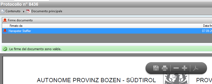 Gli allegati vengono aperti con doppio click.