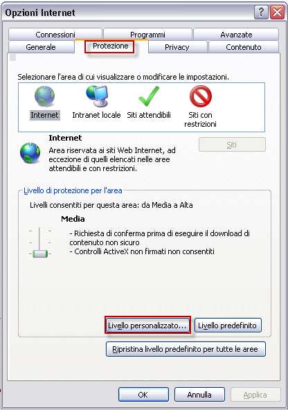 Selezionare Scarica controlli ActiveX