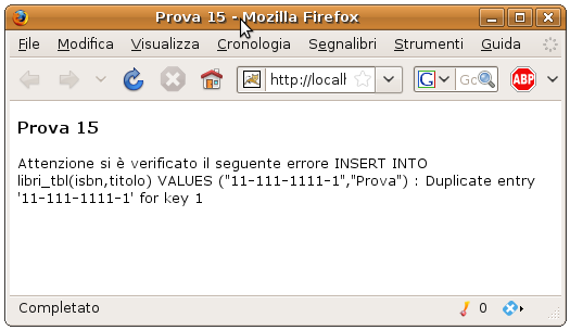 <c:choose> <c:when test="${ex!=null}"> Attenzione si è verificato il seguente errore <c:out value="${ex.message}"/> </c:when> <c:otherwise> Tutto ok. Si prosegue.