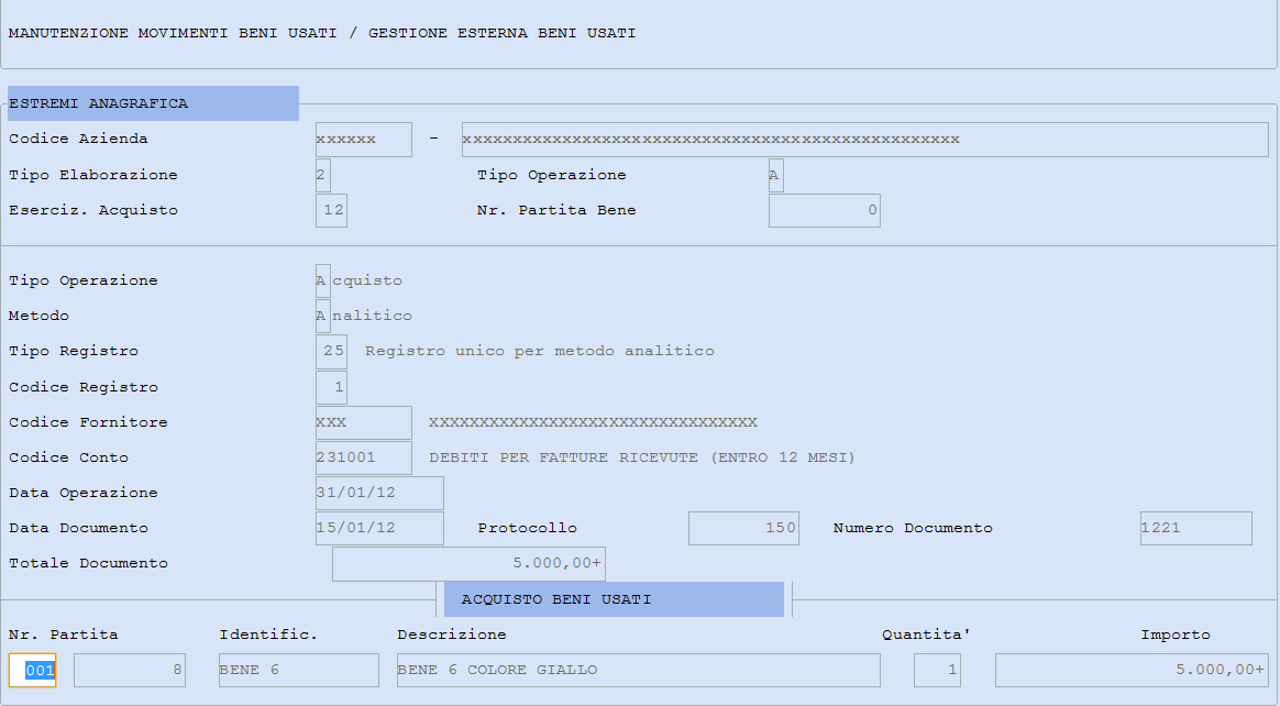 Dopo aver confermato la cancellazione del movimento di vendita METODO ANALITICO (e solo se non si è optato per il regime ordinario) viene visualizzato il seguente messaggio : se viene richiesto di