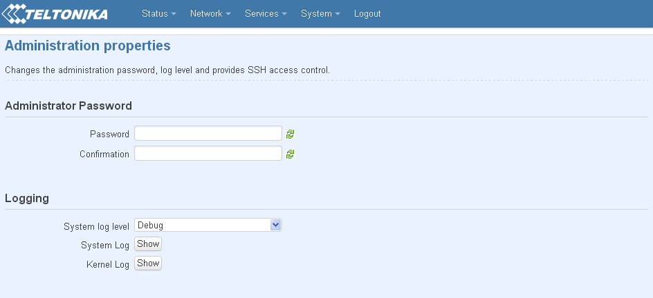 Per default è attivo il Ping Reboot, sezione System, Ping Reboot.