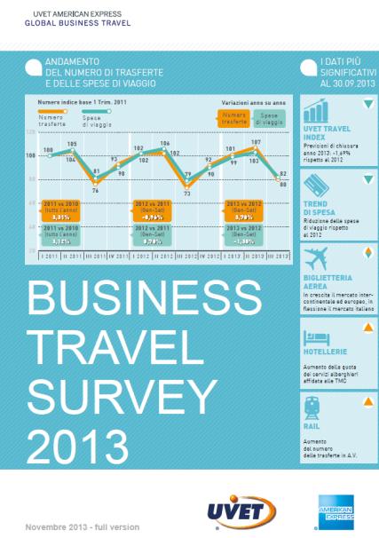 UNA PANORAMICA COMPLETA SUI VIAGGI D AFFARI E DEL CICLO ECONOMICO Uvet American Express ha dato avvio sin dal 2006 alla SURVEY, un indagine che mira a monitorare l andamento del Business Travel in