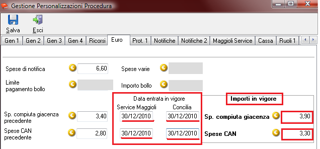 Nel caso invece le spese di Cad e Can vengano gestite ci troveremo davanti alla seguente videata (Figura 3). Figura 3 A.