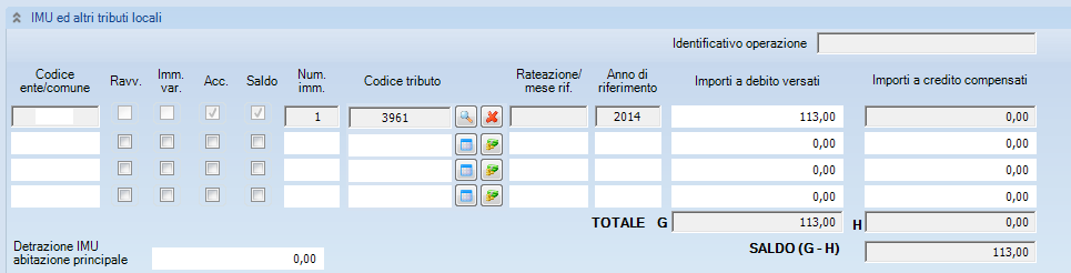 Ed impostare la data di versamento del 16/10/2014 Generare i tributi in gestione deleghe tramite la funzione di crea debiti\crediti impostando il mese di ottobre e il