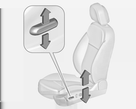 Sedili, sistemi di sicurezza 53 Regolazione dei sedili elettrici 9 Avvertenza Posizionamento dei sedili Altezza del sedile Fare attenzione durante l'azionamento dei sedili elettrici.