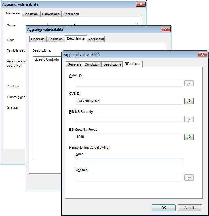 Schermata 156: Finestra di dialogo Aggiungi vulnerabilità 5.