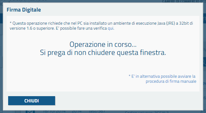 Firma Prima di procedere con la fase di invio della fattura, è indispensabile provvedere alla firma digitale della stessa, al fine di garantirne l integrità, come richiesto dalla normativa in vigore.