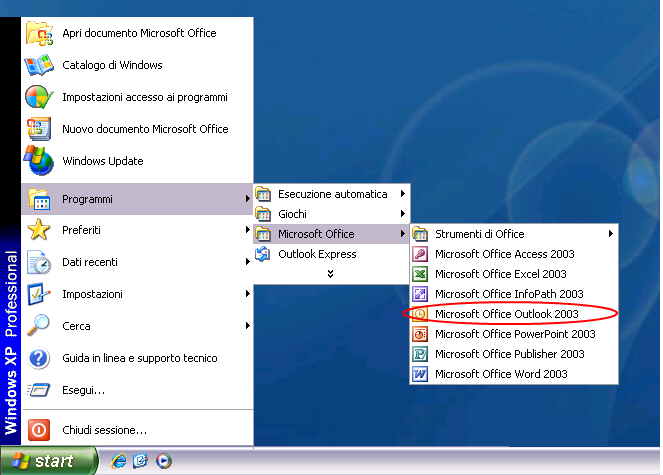 Pag. 5 di 22 3 Configurazione Client di Posta Microsoft Office Outlook 2003 Di seguito si riportano i passi per configurare il client di posta Microsoft Office Outlook 2003.