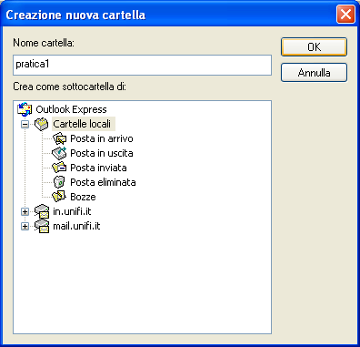 Client IMAP: Outlook-Express Scegliamo per la Cartella