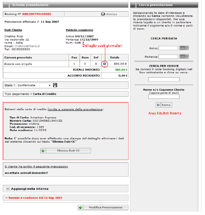 Figura 10 dettaglio prenotazione ricevuta 2.