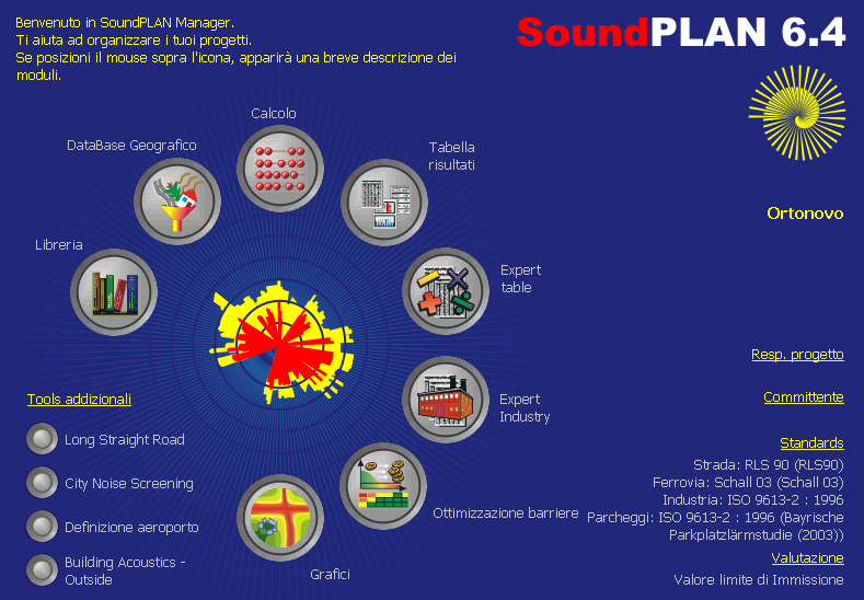 Software implementato: SoundPLAN.