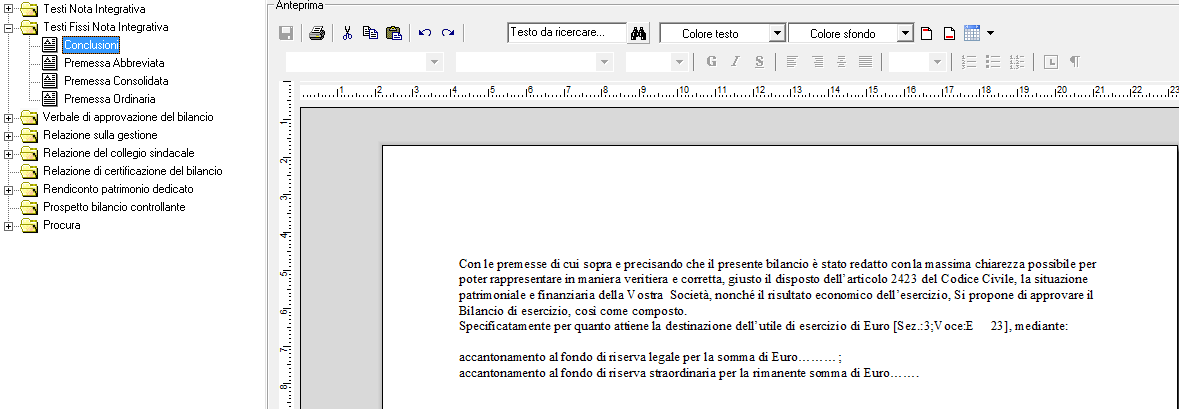 NOTA INTEGRATIVA La composizione della Nota Integrativa, a differenza dello Schema, non ha una struttura obbligatoria e fissa, il Codice civile si limita, nell art.