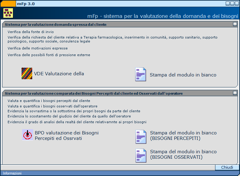 Piattaforma software mfp MANUALE UTENTE DELL APPLICATIVO VDE Introduzione Q uesto modulo di mfp si occupa della valutazione della domanda espressa dal cliente.