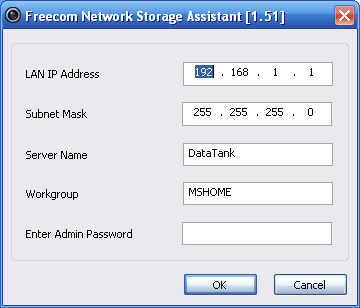 L'assistente Freecom Network Storage 4.2 