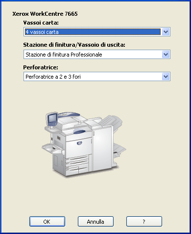 4 Fare clic su Opzioni installabili e selezionare le opzioni disponibili sul sistema Xerox.