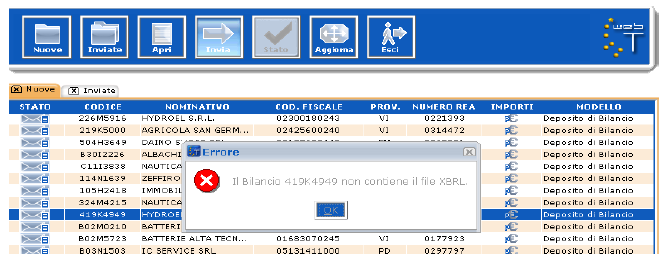 2 - allegati bilancio XBRL e anche prospetto contabile in formato PDF/A-1a All'atto dell'invio in camera viene richiesto all'utente di indicare esplicitamente che il doppio deposito viene effettuato