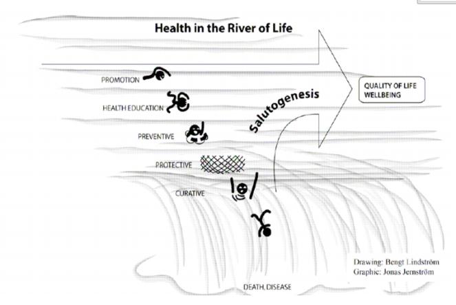 La metafora del fiume della vita Per promuovere la salute non è sufficiente cercare di costruire barriere