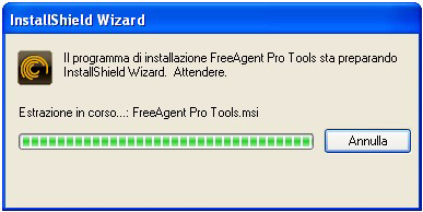 Installazione di FreeAgent Tools e AutoBackup Il software relativo a FreeAgent Tools e AutoBackup è già caricato sull'unità FreeAgent ed è pronto per essere installato sul computer.