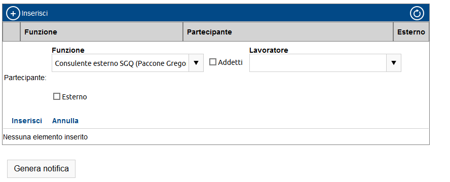 Il sistema assegna ad ogni riesame un numero di protocollo progressivo su base esercizio; ovviamente il sistema di gestione di riferimento è bloccato su SGQ Qualità.