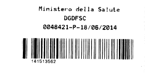 0048421-18/06/2014-DGDFSC-DGDFSC-P Ministero della Salute DIPARTIMENTO DELLA PROGRAMMAZIONE E DELL ORDINAMENTO DEL SERVIZIO SANITARIO NAZIONALE DIREZIONE GENERALE DEI DISPOSITIVI MEDICI, DEL SERVIZIO