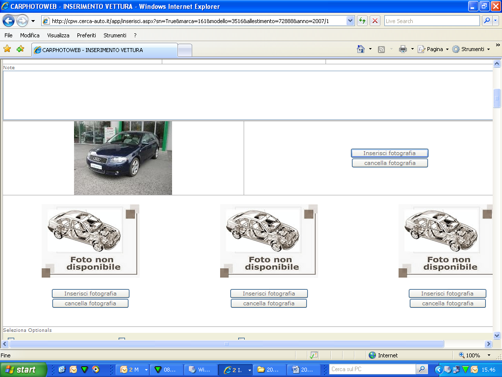 ESEMPIO DI FOTO DI AUTO INSERITA CON