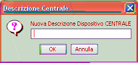 Dispositivi Sistema Nel caso in cui la centrale da copiare presenta una descrizione uguale a quella di una centrale già configurata nel sistema di automazione domestica corrente ma dati di