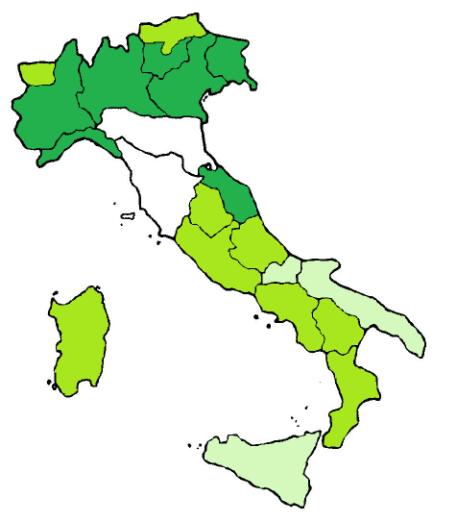 Area e Reinserimento Area e Valutazione < 27% (3 obiettivi su 11) da 28% a 64% (da 4 a 7 obiettivi su 11) > 65% (almeno 8 obiettivi su 11) n.d. < 33% (3 obiettivi su 9) da 33% a 67% (da 4 a 6 obiettivi su 9) >68% (almeno 7 obiettivi su 9) n.